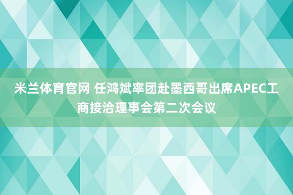 米兰体育官网 任鸿斌率团赴墨西哥出席APEC工商接洽理事会第二次会议