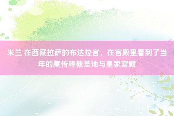 米兰 在西藏拉萨的布达拉宫，在宫殿里看到了当年的藏传释教圣地与皇家宫殿